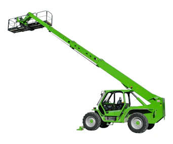 Teleskopstapler Merlo P4017 von der Seite