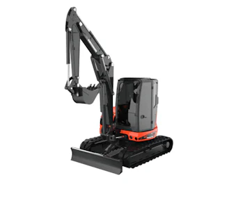 Raupenbagger Eurocomach ES60TR online mieten Raupenbagger Eurocomach ES60TR schraeg von vorne