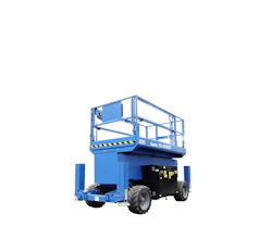 Scherenarbeitsbuehne Genie 4069 DC schraeg von hinten