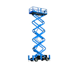 Scherenarbeitsbuehne Genie GS 5390 RT schraeg von der Seite