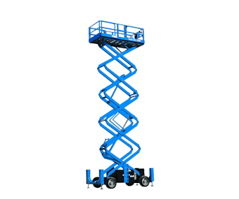Scherenarbeitsbuehne Genie GS 5390 RT schraeg von der Seite