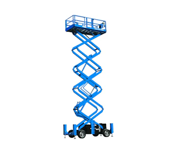 Scherenarbeitsbuehne Genie GS 5390 RT online mieten Scherenarbeitsbuehne Genie GS 5390 RT schraeg von der Seite