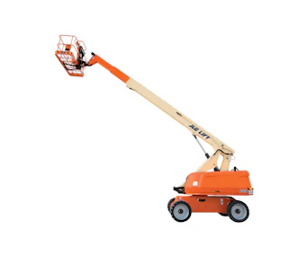 Teleskoparbeitsbühne JLG 600s online mieten Teleskoparbeitsbühne JLG 600s seitliche Darstellung