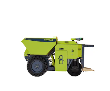 Dumper Ecovolve ED800 online mieten Dumper Ecovolve ED800 seitliche Darstellung