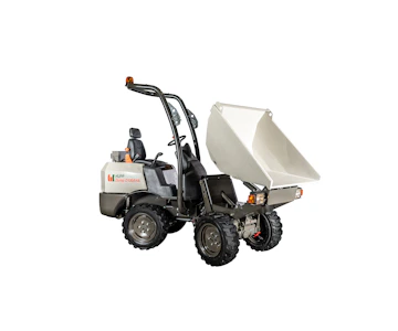 Raddumper Ausa D100 AHA online mieten Raddumper Ausa D100 AHA von der rechten Seite beim Kippen