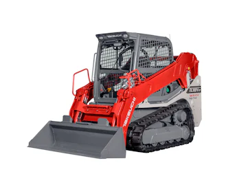Kompaktkettenlader Takeuchi TL10V2 online mieten Kompaktkettenlader Takeuchi TL10V2 schräg von vorne