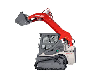 Kompaktkettenlader Takeuchi TL10V2 online mieten Kompaktkettenlader Takeuchi TL10V2 seitliche Darstellung