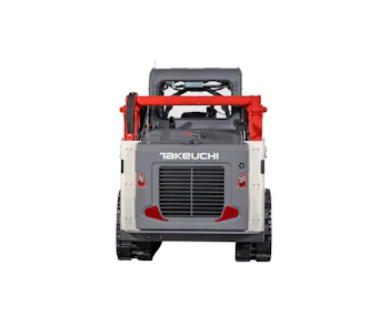 Kompaktkettenlader Takeuchi TL10V2 online mieten Kompaktkettenlader Takeuchi TL10V2 Rückansicht