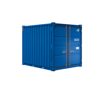 Container Containex 10 online mieten Container Containex 10 seitlich von vorne