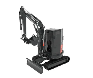 Minibagger Eurocomach 45 TR online mieten Minibagger Eurocomach 45 TR Ansicht schräg seitlich