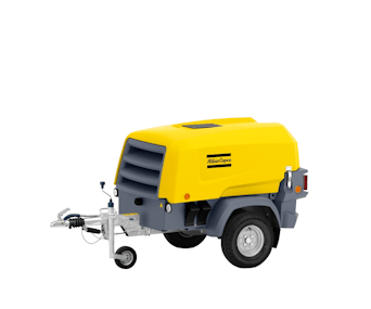 Kompressor Atlas Copco XAS 48 Darstellung seitlich schräg