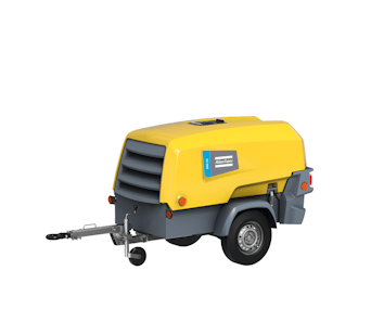 Kompressor Atlas Copco XAS 58 Darstellung seitlich schräg
