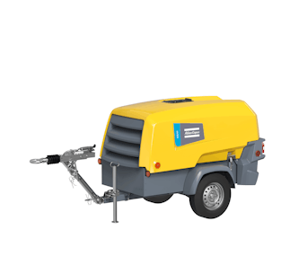 Kompressor Atlas Copco XAS 68 Darstellung seitlich schräg