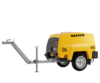 Kompressor Kaeser Mobilair M20 online mieten Kompressor Kaeser Mobilair M20 seitlich schräge Darstellung