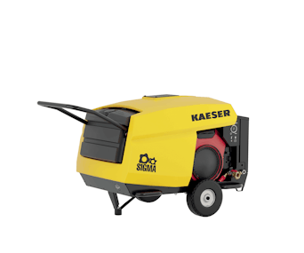 Kompressor Kaeser Mobilair M17 seitlich schräge Darstellung