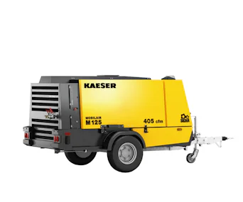 Kompressor Kaeser Mobilair M125 online mieten Kompressor Kaeser Mobilair M125 seitlich schräge Darstellung