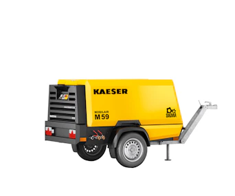 Kompressor Kaeser Mobilair M59 online mieten Kompressor Kaeser Mobilair M59 seitlich schräge Darstellung