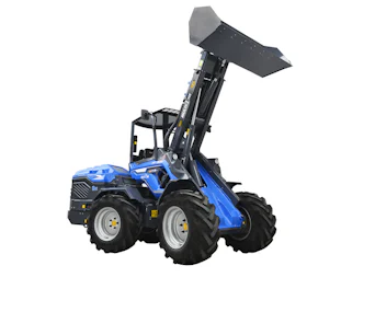 Radlader Multione 11.6 K online mieten Radlader Multione 11.6 K mit Schaufel ausgefahren