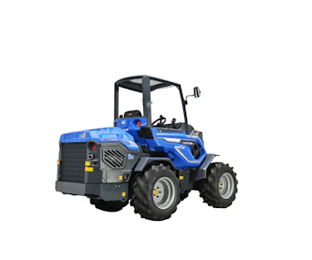 Radlader Multione 11.6 K online mieten Radlader Multione 11.6 K seitlich von hinten dargestellt