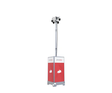 Alinotec Videotower online mieten Sicherheitheitstechnik Alinotec Videotower Darstellung ausgefahren
