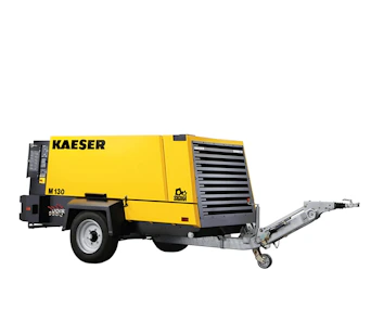 Kompressor Kaeser Mobilair M130 seitliche Darstellung