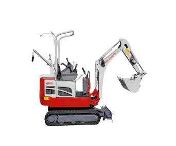 Minibagger Takeuchi TB210 Hybrid online mieten Minibagger Takeuchi TB210 Hybrid Seitenansicht