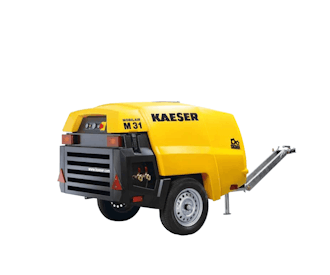 Kompressor Kaeser Mobilair M31 seitliche Darstellung