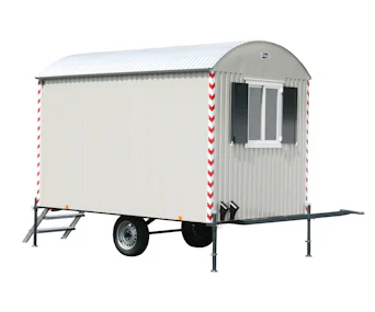 Bauwagen Weiro Sinus A21 online mieten Bauwagen Weiro Sinus A21 seitlich schräg