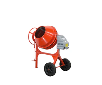 Zwangsbetonmischer Atika Dynamic 165 seitliche Darstellung