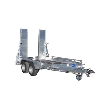 Anhänger Maschinentransporter Schmid GTA 350 LK online mieten Anhänger Maschinentransporter Schmid GTA 350 LK seitliche Darstellung