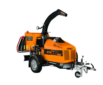 Holzhäcksler Först ST8D 55 online mieten Holzhäcksler Först ST8D 55 seitlich schräge Darstellung