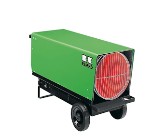 Propangas-Heizautomat Remko PGT 100 seitlich schräg dargestellt