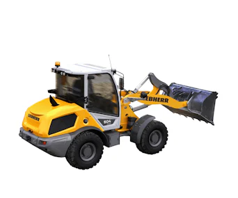 Radlader Liebherr L 504 Compact online mieten Radlader Liebherr L 504 Compact mit Schaufel