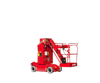 Teleskopmastbühne Magni MJP 11.5 seitliche Darstellung