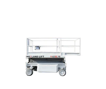 Scherenarbeitsbühne Hollandlift Y-83EL16 online mieten Scherenarbeitsbühne Hollandlift Y-83EL16 Seitenansicht