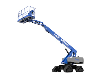 Teleskoparbeitsbühne Genie S-65 TraX seitliche Darstellung