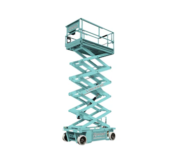 Scherenarbeitsbühne JLG 4045R online mieten Scherenarbeitsbühne JLG 4045R seitlich