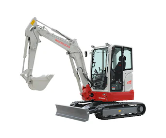 Minibagger Takeuchi TB335R Seitenansicht