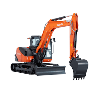 Midibagger Kubota KX085-5 GL seitliche von vorne