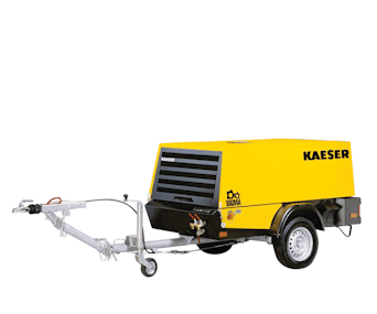 Kompressor Kaeser Mobilair M45 seitliche schräge Darstellung