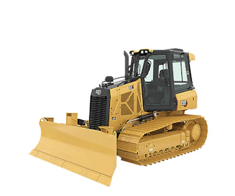 Planierraupe Caterpillar CAT D2 XL online mieten Planierraupe Caterpillar CAT D2 XL seitliche schräg von vorne