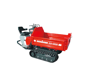 Raupendumper Schäfer D3 1200 online mieten Raupendumper Schäfer D3 1200 seitliche Darstellung