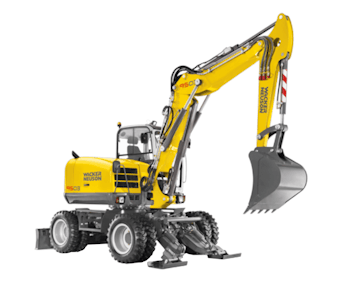 Mobilbagger Wacker Neuson 9503 seitlich schräg dargestellt