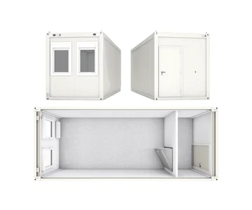 Container FAGSI Raumcontainer Typ 20 online mieten Container FAGSI Raumcontainer Typ 20 drei Ansichten