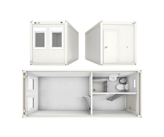 FAGSI ProECO Typ 51.2 - Raum Container FAGSI Raumcontainer Typ 51.2 drei Ansichten