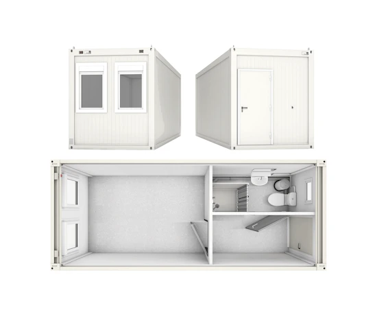 Container FAGSI Raumcontainer Typ 51.2 online mieten Container FAGSI Raumcontainer Typ 51.2 drei Ansichten