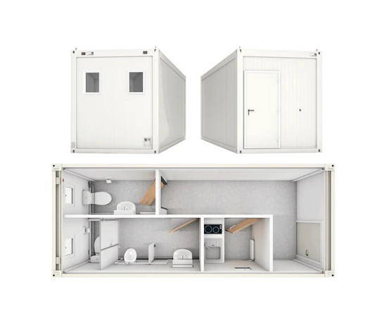 Container FAGSI Raumcontainer Typ 60 online mieten Container FAGSI Raumcontainer Typ 60 drei Ansichten