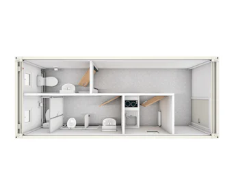 Container FAGSI Raumcontainer Typ 60 online mieten Container FAGSI Raumcontainer Typ 60 Innenansicht von oben