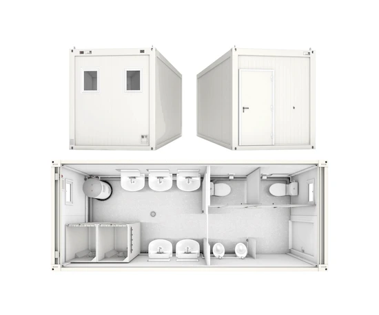 Container FAGSI Raumcontainer Typ 71 online mieten Container FAGSI Raumcontainer Typ 71 drei Ansichten