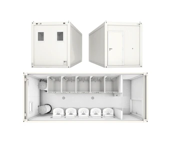 Container FAGSI Raumcontainer Typ 73 drei Ansichten